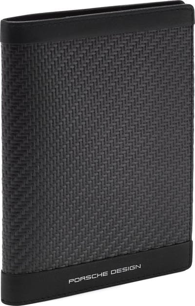 PORSCHE DESIGN Identiteitskaarthoesje Carbon Passport Holder Black Zwart Grijs