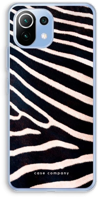 Case Company® - Hoesje geschikt voor Xiaomi Mi 11 Lite hoesje - Zebra - Soft Cover Telefoonhoesje - Bescherming aan alle Kanten en Schermrand