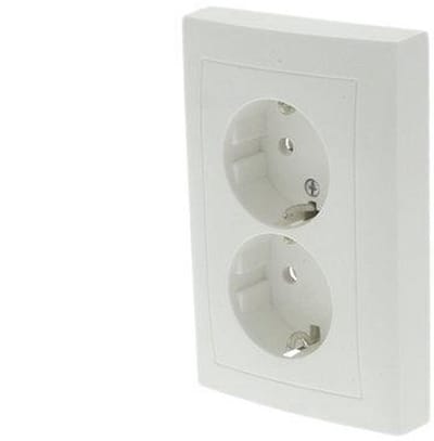 BERKER S1 CONTACTDOOS INBOUW TWEEVOUDIG RANDAARDE POLARWIT