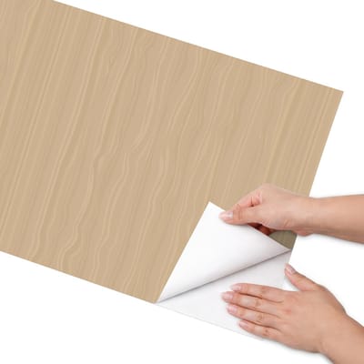 Coloray Meubel Wrap Folie - Beige Meubelfolie - 50x100 cm - Decoratiefolie Beige ringen - Meubel Wrap Folie - Minimalist Meubelfolie - Plakfolie Meubels - Keuken decoratie - Texturen