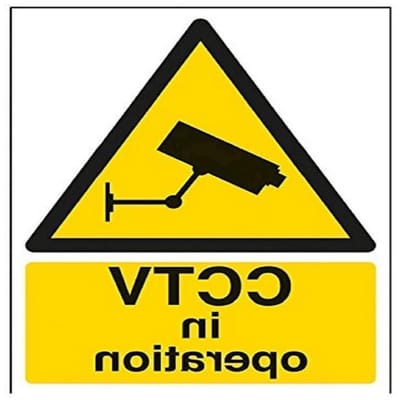CCTV Waarschuwingsbord - Bewakingssticker - Veiligheid Melden - Voldoet aan EN ISO 7010 - 200x300mm - Zwart/Geel
