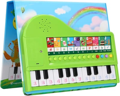 Muziek Speelboek - Interactief Piano Speelgoed - Vroeg Leren Muziek - Met Opnamefunctie - 22 x 18 x 4 cm