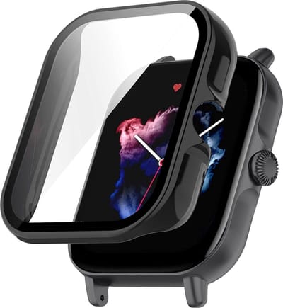 Strap-it TPU case - zwart bescherm hoesje geschikt voor Amazfit GTS 3 - zwarte beschermhoes voor Amazfit GTS 3