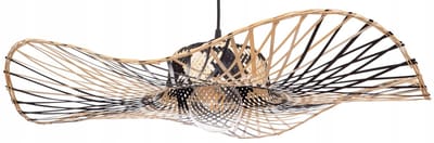 Zwarte Bamboe Hanglamp Boho XL 70cm - Natuurlijke Sfeer