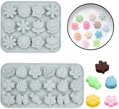 Dailygoods - Mini Bloemvormige Siliconen Bakvorm voor Chocolade en Gelei