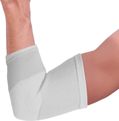 Mövibrace - Elleboogbrace - Elleboogbandage - Ondersteuning elleboog - Unisex - Wit - Maat S