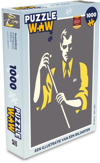 Puzzel Een illustratie van een biljarter - Legpuzzel - Puzzel 1000 stukjes volwassenen