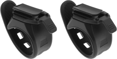 Dailygoods- Fietslichtbeugels - 2x Slijtvast Rubber - Compatibel met Ascher HJ-040 - Stuurmontage - Schokabsorberend - Verstelbare Hellingshoek - Lichtbeugels