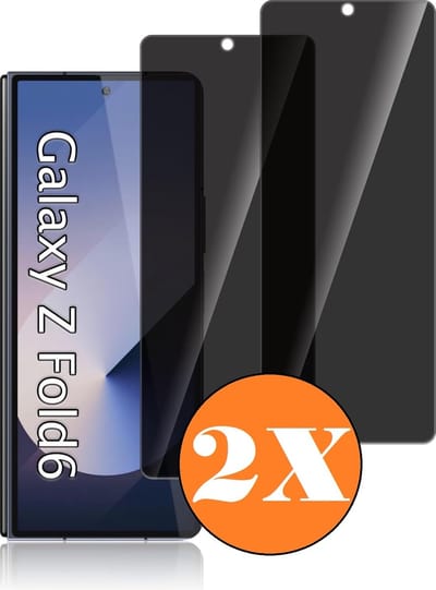 Screenprotector Geschikt voor Samsung Z Fold 6 Privacy screenprotector 2 Stuks / Samsung Galaxy Z Fold 6 screenprotector Privacy - Full screen protector tempered glass - gehard glas Geschikt voor Fold 6