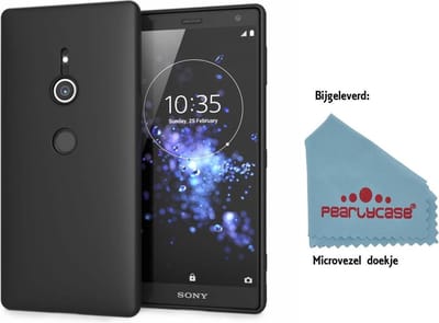 Pearlycase® Zwart TPU Siliconen Case Hoesje Geschikt voor Sony Xperia XZ2