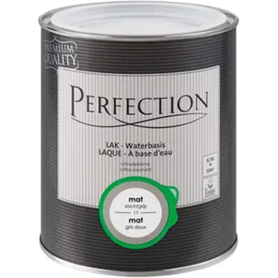 Perfection Houtlak Ultradekkend - Mat - Zachtgrijs - 750ml