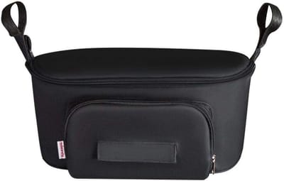 Grote capaciteit multifunctionele luiertas voor kinderwagens, organizer voor speelgoed, luiers, flessen en sleutels (Zwart)