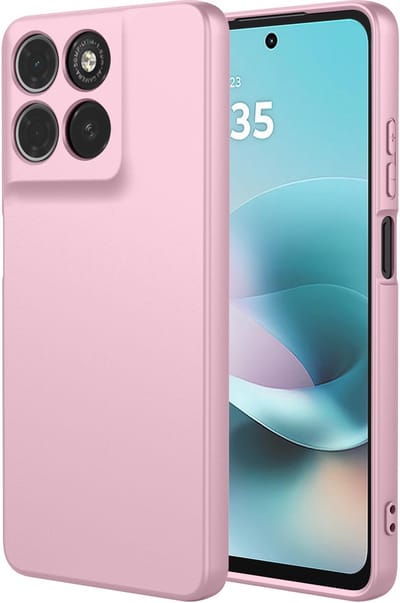 MobyDefend Hoesje - Geschikt voor Motorola Moto G57 Power - Matte Siliconen Backcover - Licht Roze