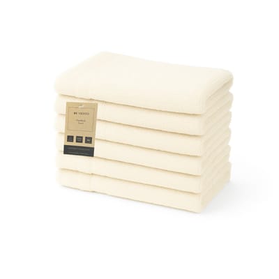 By Viento Luxe Gastendoeken – Set van 6 – 30×50 cm – Natuur Crème – Hotelkwaliteit – 100% Katoen – 600 g/m²