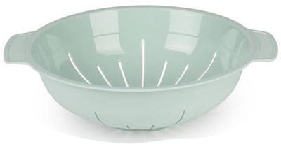 Plasticforte Keuken vergiet/zeef - kunststof - Dia 25 cm x Hoogte 8 cm - mintgroen