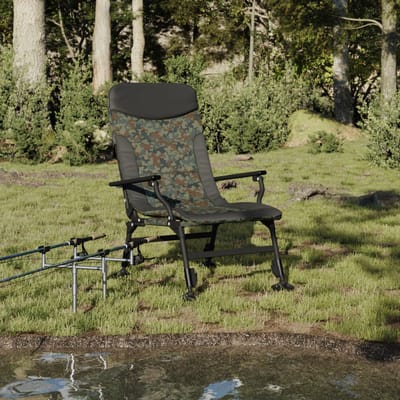 vidaXL - Visstoel - met - armleuning - inklapbaar - camouflage