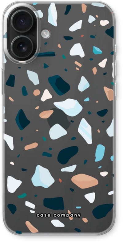 Case Company® - Hoesje geschikt voor iPhone 16 Plus hoesje - Terrazzo N°13 - Soft Cover Telefoonhoesje - Bescherming aan alle Kanten en Schermrand
