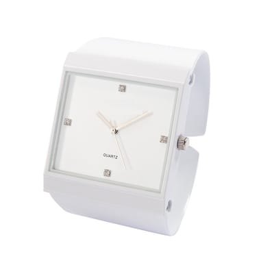 Hetty'S - Geheel wit horloge - Klemband - Maat 40 mm -