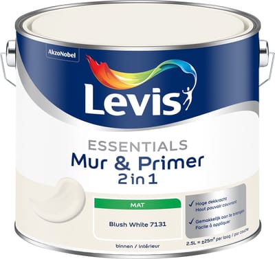 Levis - Essentials Mur & Primer - Blush White - 2,5 L