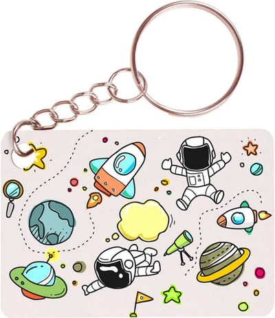 Sleutelhanger 6x4cm - Ruimte tekening