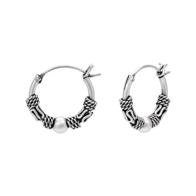 WeLoveSilver - zilveren oorbellen - Bali hoops - 12 mm - gedraaide band