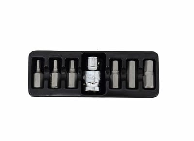 Awtools AW35112BL Serie - Imbus Eindsleutel Set - 7 Delig - Hex - Met Adapter
