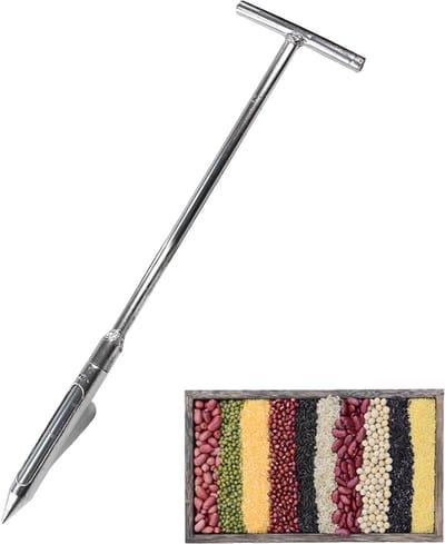 Roestvrijstalen Graanmonsternemer - Bodemsteker Bodemsonde - Materiaal Bemonsteren - Puntig Sonde Ontwerp - 50 cm - Zilver