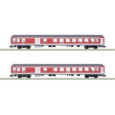 MiniTrix 18258 N set van 2 personenrijtuigen RE 7 vrijetijdsexpress-metallurgtäler van de DB AG