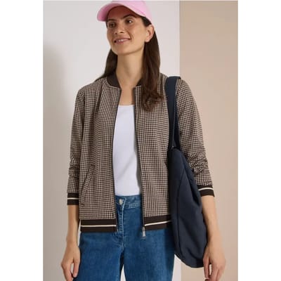 Lichtgewicht blouson in pepita-stijl