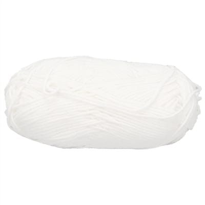Fil de Coton Doux Dense Durable Fil pour Écharpes pour Sacs à Main Tricotés à la Main Pulls Écharpes DIY white