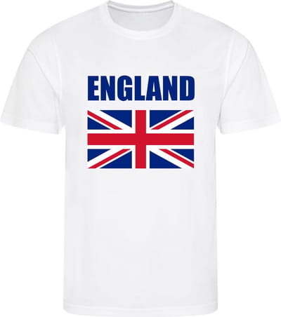 WK - Engeland - England - T-shirt Wit - Voetbalshirt - Maat: S - Wereldkampioenschap voetbal