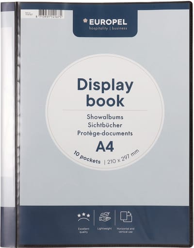 Europel Showalbum Frontview A4 10 Tassen Zwart