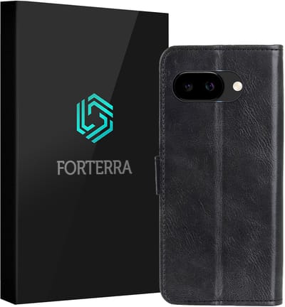 Hoesje Geschikt voor Google Pixel 9a - Luxe Bookcase - Walletcase Hoes - Portemonnee - Cover - Zwart