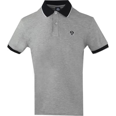 North Sails Contrast Collar Grey Polo