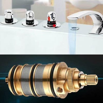 Vervangingscartridge voor Thermostatische Douchekraan – Messing, Reparatieset Incl. O-ringen & Montagehandleiding