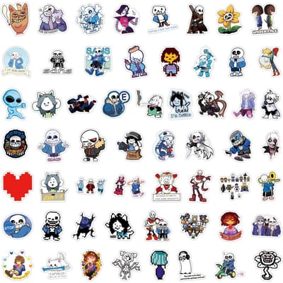 55Stuks Games Undertale Stickers Koffer Waterbeker Schrijfwaren Mobiele Telefoon Scooter Laptop Koelkast Decoratie Diy Stickers