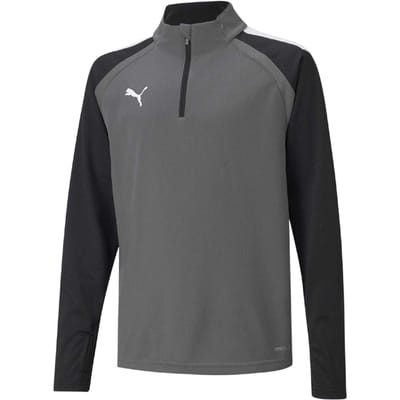 Puma TeamLIGA fleecejack met kwartrits voor kinderen (Grijs)