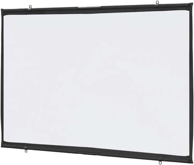 Projectiescherm Wandmontage - Scherm Projector - Thuisbioscoop Presentaties - Matte Lichtverspreiding - 133 x 75 cm - Wit