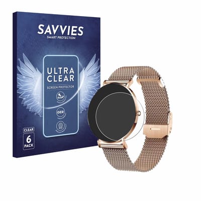 Savvies - Screenprotector voor Xcoast X-Watch Siona 2 - Folie Beschermfolie transparant 6 Stuks