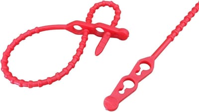 Kabelbinders Rood - Bal stropdas - Zakken Sluiten - Dubbele Hoofd Sluiting - 500 mm - Rood