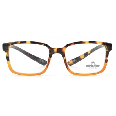 Montana MNR2B Leesbril met lange poten - Tortoise met Oranje +1.00 - Nekhanger - Rechthoekig