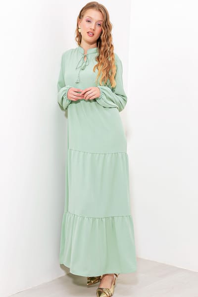 Maxi-jurk met Strikdetail