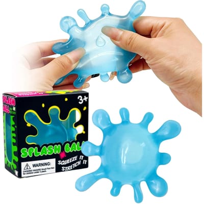 Sploot Splat Squishy Stressbal Zacht TPR Splat Vorm Knijpspeeltje Anti-Angst Sensorisch Fidget Speelgoed Voor Kinderen Volwassenen black