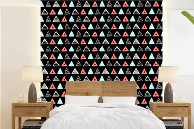 Behang - Fotobehang Jongens - Design - Driehoek - Breedte 220 cm x hoogte 240 cm