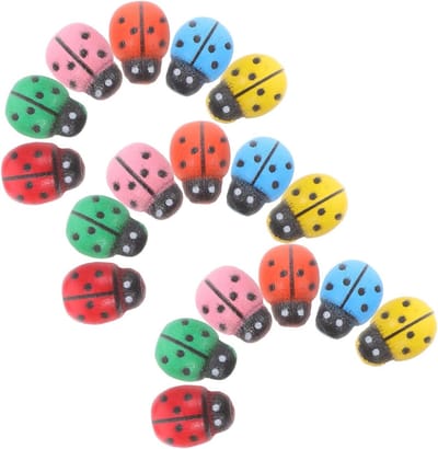 Mini Lieveheersbeestjes - Hars Beeldjes - Tuin Decoratie - Kleurrijke Ornamenten - 150 Stuks - Meerkleurig