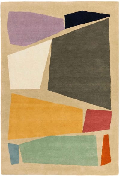 Easy Living - Reef-Shapes-multi Vloerkleed - 160x230 cm - Rechthoekig - Laagpolig Tapijt - Retro - Meerkleurig
