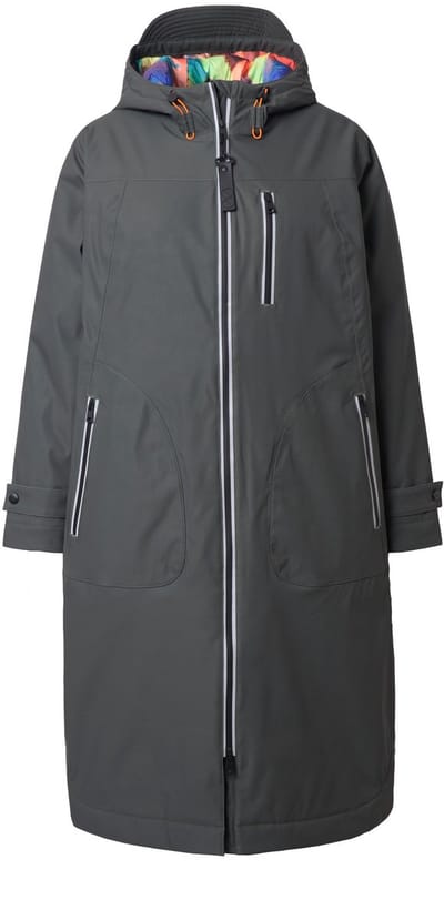 Laurasøn - Dames - Functionele jas capuchon rits - Kaki - Maat 44+