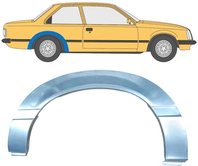 Reparatiepaneel achterspatbord voor Opel Rekord E 1977-1986 / Rechts