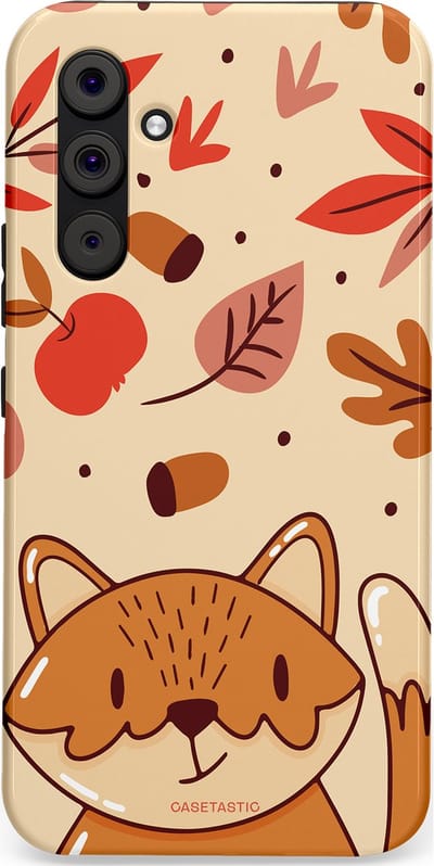 Casetastic hoesje geschikt voor Samsung Galaxy A54 (2023) 5G - Dubbellaagse bescherming - Boskat op avontuur - Fashion Case - Zand Terracotta Rood