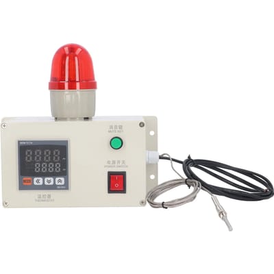 0?400 celsius Temperatuurregelaar Alarm 105dB Geluid Licht Waarschuwing AC220V voor Machinekamer Fokkerij